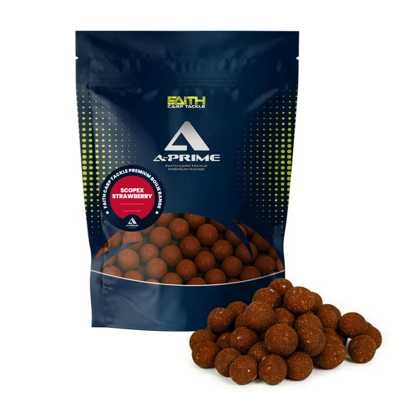 Faith A-Prime Boilie Strawberry & Scopex - 16mm - 1kg