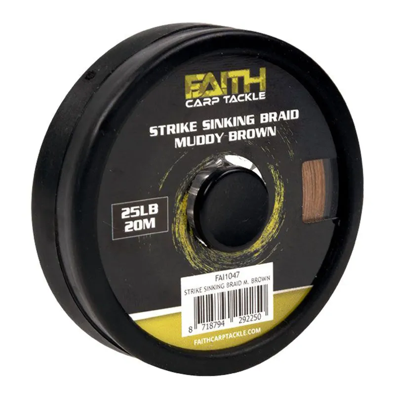 Faith Strike Sinking Braid Muddy Brown 25lb 20m