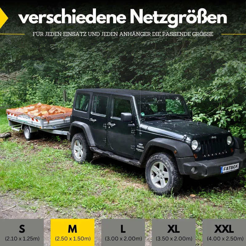 Fatbox Anhängernetz M - 2,50 x 1,50 m