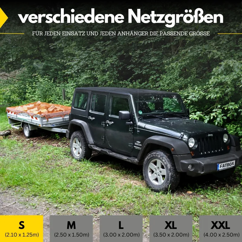 Fatbox Anhängernetz S - 2,10 x 1,25 m