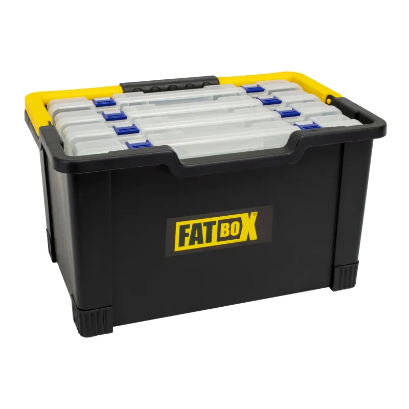 Fatbox Köder- und Zubehör Basket inklusive 4 Boxen 355x225x50mm