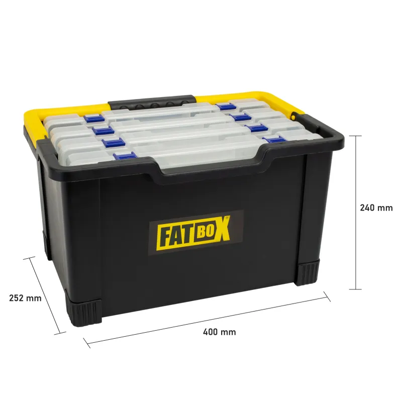 Fatbox Köder- und Zubehör Basket inklusive 4 Boxen 355x225x50mm