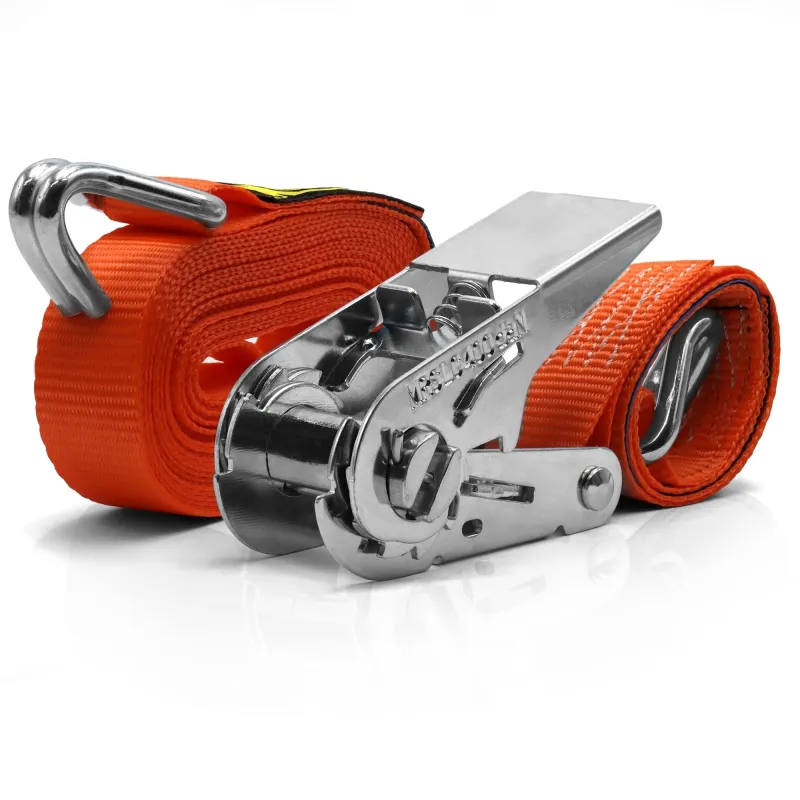 Fatbox Spanngurt mit Ratsche 25mm x 6m, Orange, Losende Länge: 5,5m, Festende Länge: 0,5m