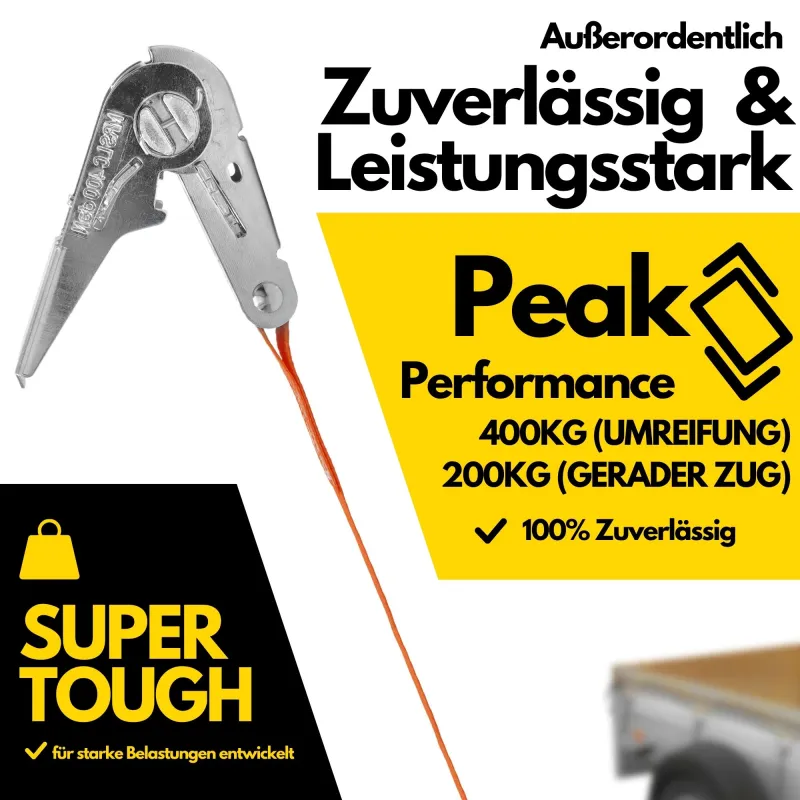 Fatbox Spanngurt mit Ratsche 25mm x 6m, Orange, Losende Länge: 5,5m, Festende Länge: 0,5m