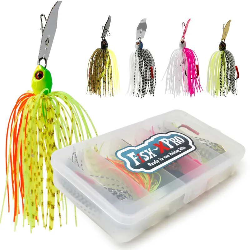 Fish-XPro Chatterbait Set inkl. Box 8,0cm - 10g - gemischt