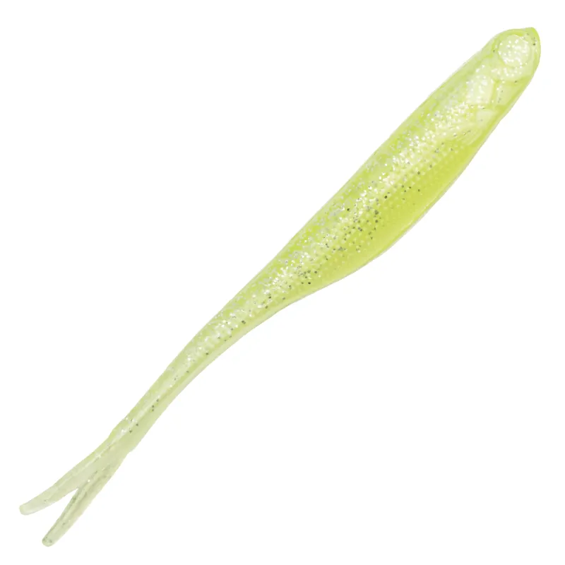 Fishdream Dropshot Warrior 12cm - Green White Glitter - 8 Stück