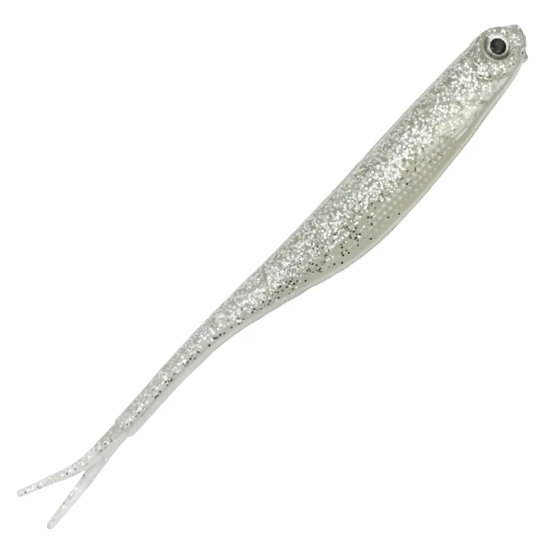 Fishdream Dropshot Warrior 12cm - Silver White Glitter - 8 Stück