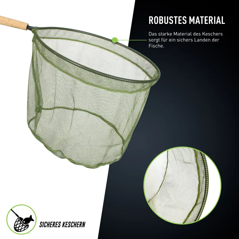 Fishdream Meerforellenkescher Corkline XL mit Korkgriff