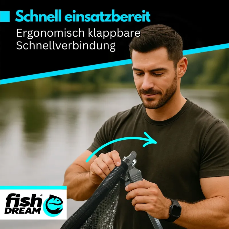 Fishdream Luxus Unterfangkescher Rubbermesh 55x60cm, 170-250cm