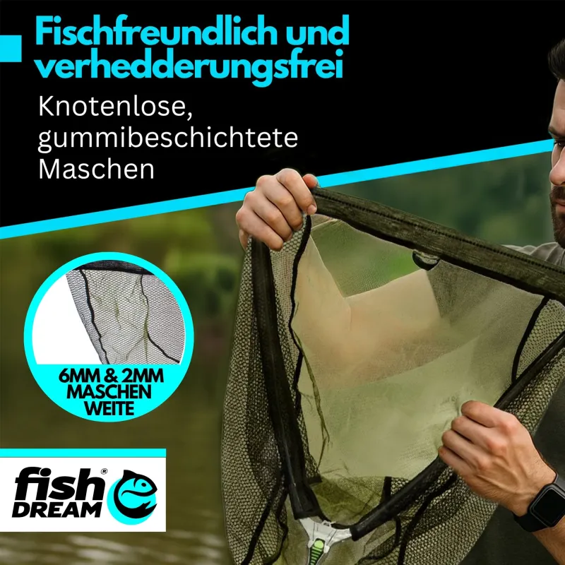 Fishdream Luxus Unterfangkescher Rubbermesh 60x70cm, 130-225cm