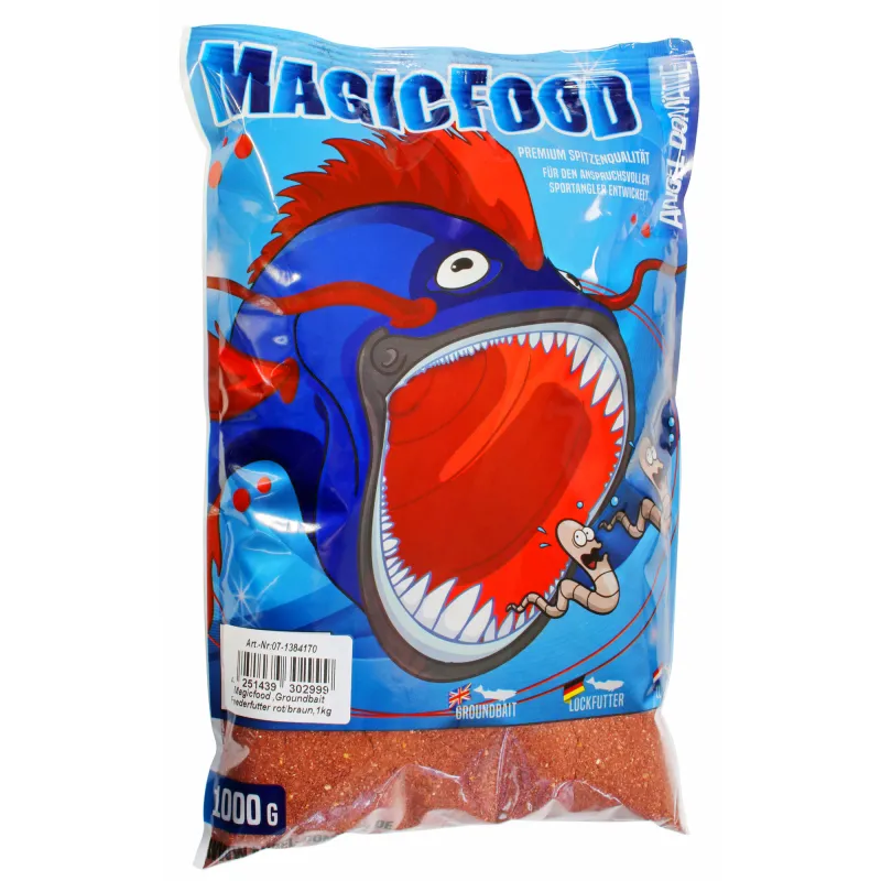 Fishdream Magicfood Groundbait 1kg - Feederfutter - rot/braun
