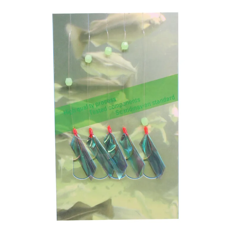 Fishdream Scandinavian Heringsvorfach blau/gold - 5 Haken Gr. 4 - 1 System