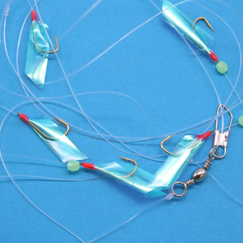 Fishdream Scandinavian Heringsvorfach blau/gold - 5 Haken Gr. 4 - 1 System