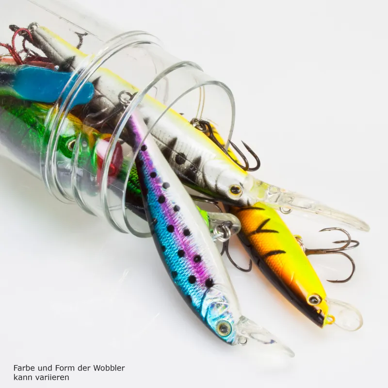 Fishdream Spezial Wobbler Set 10 Stück gemischt in einer Transportröhre gemischt - 10Stück