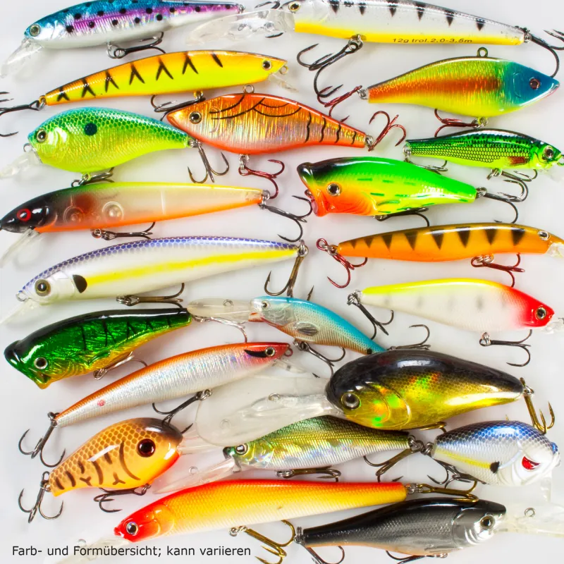 Fishdream Spezial Wobbler Set 10 Stück gemischt in einer Transportröhre gemischt - 10Stück