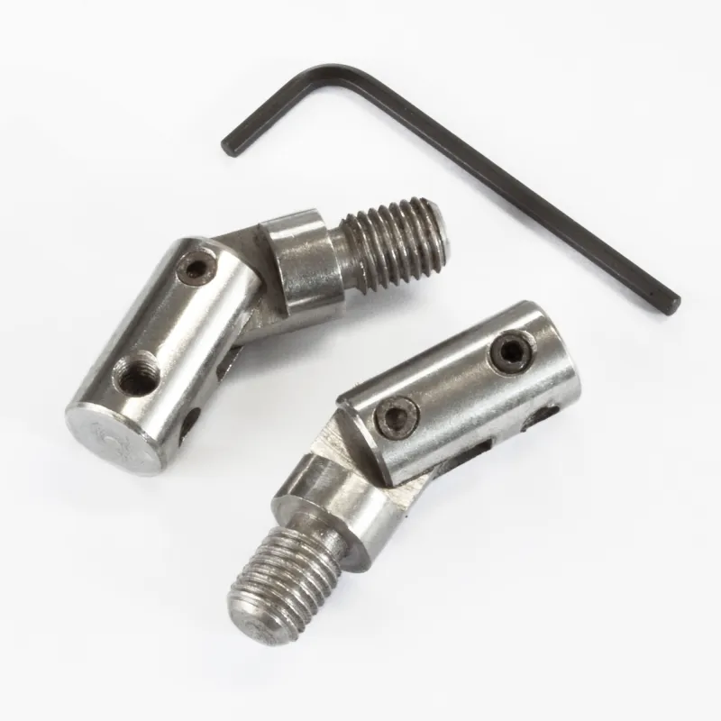 Fishdream Storm Caps (Türstangenadapter) Edelstahl mit Gelenk klein 2Stück