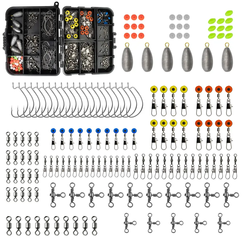 Fishdream Wirbel, Blei & Haken Set 160 Teile