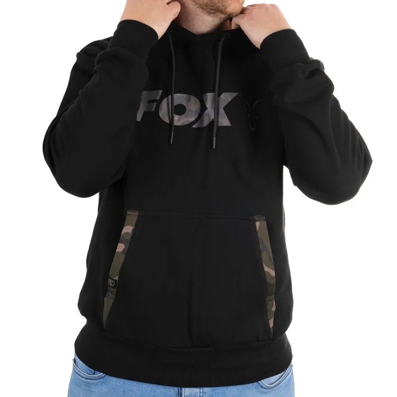 Fox Black/Camo Print Hoody Gr. M - schwarz