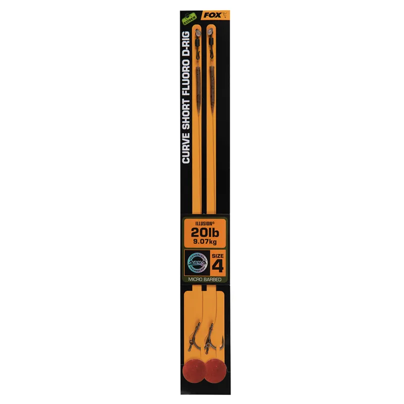 Fox Edges Curve Short Fluoro D-Rig Illusion x 2 Gr.4 - 20lb