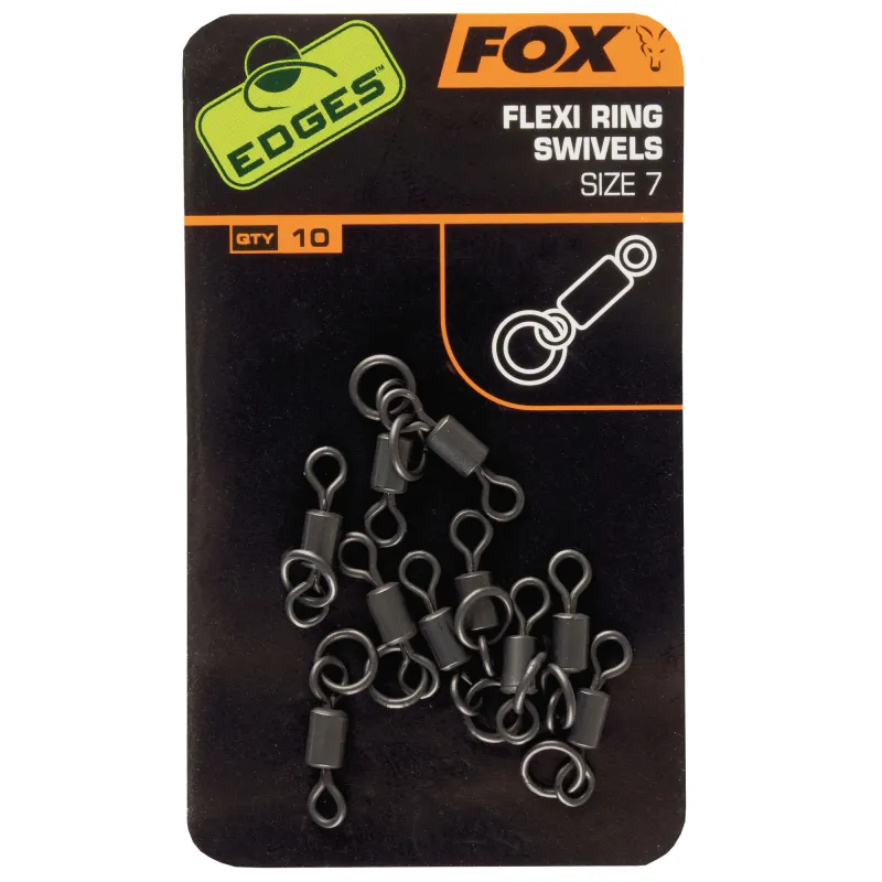 Fox Edges Flexi Ring Swivel Gr. 7 10Stück
