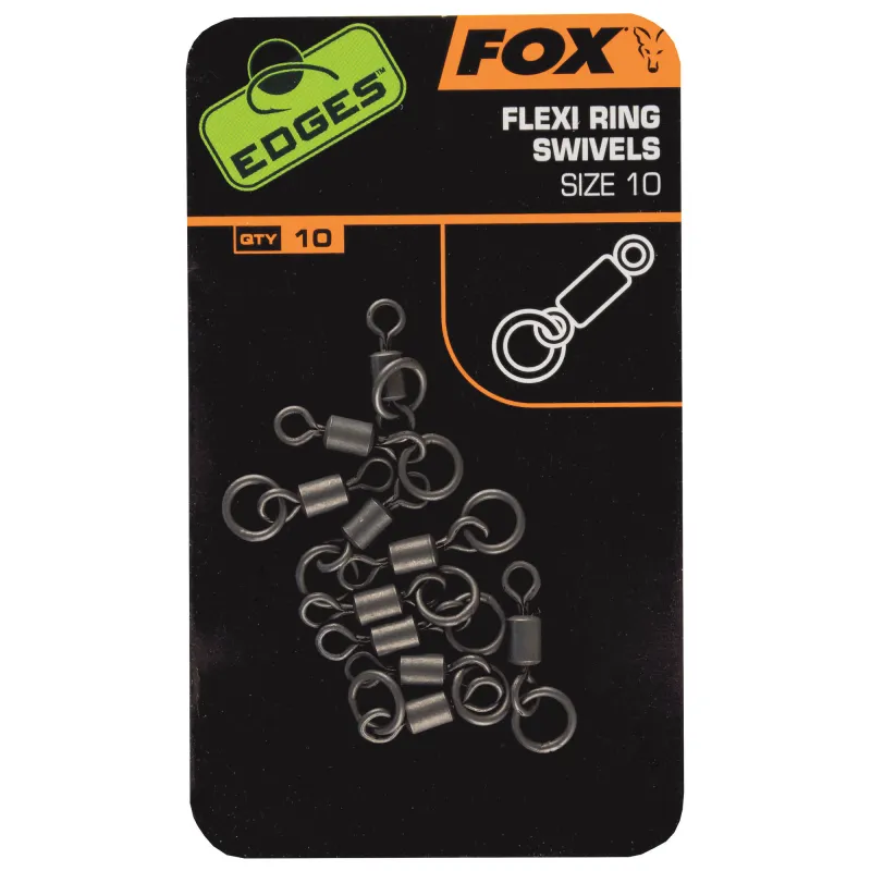 Fox Edges Flexi Ring Swivels Gr.10 - 10Stück