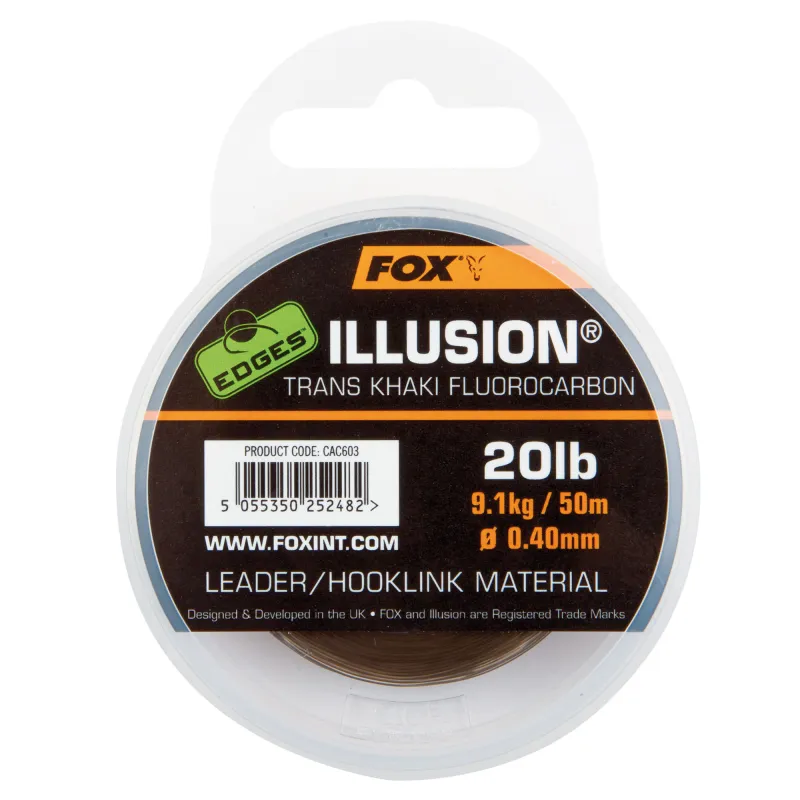 Fox Edges Illusion Leader 0,40mm Trans Khaki