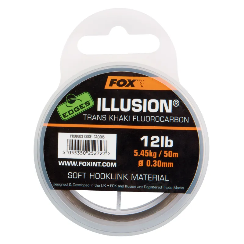 Fox Edges Illusion Soft Hooklink 12lb khaki