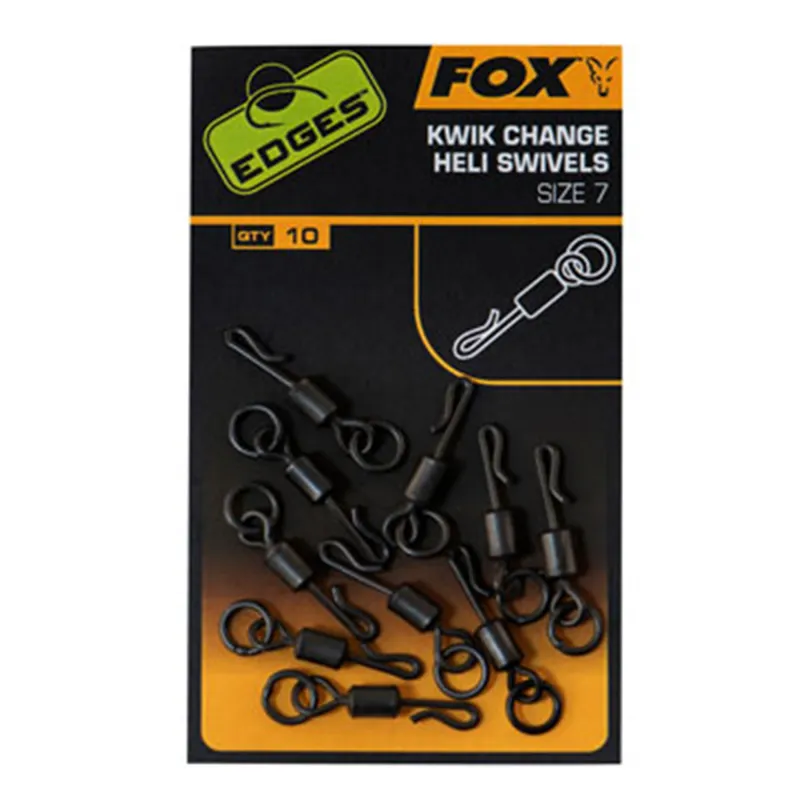 Fox Edges Kwik Change Heli Swivels Gr.7 - 10Stück