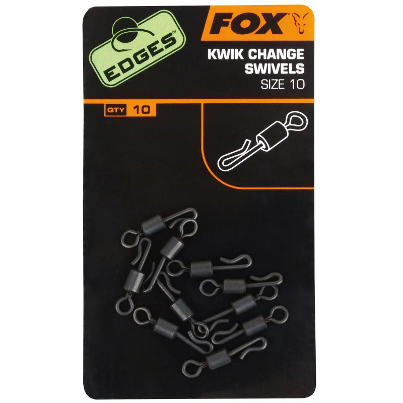Fox Edges kwik change Swivels Gr. 10 10Stück