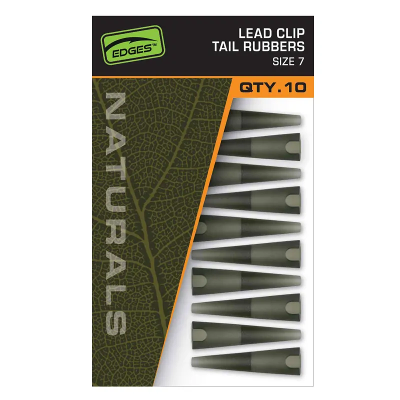 Fox Edges Naturals Lead Clip Tail Rubbers 10 Stück - #7
