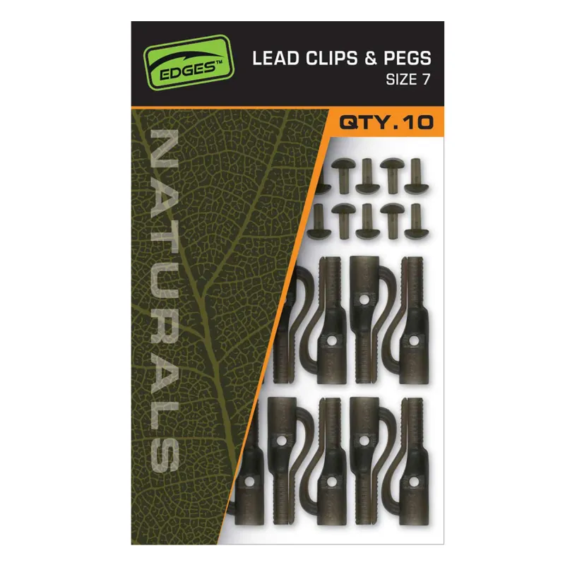 Fox Edges Naturals Lead Clips & Pegs 10 Stück - #7