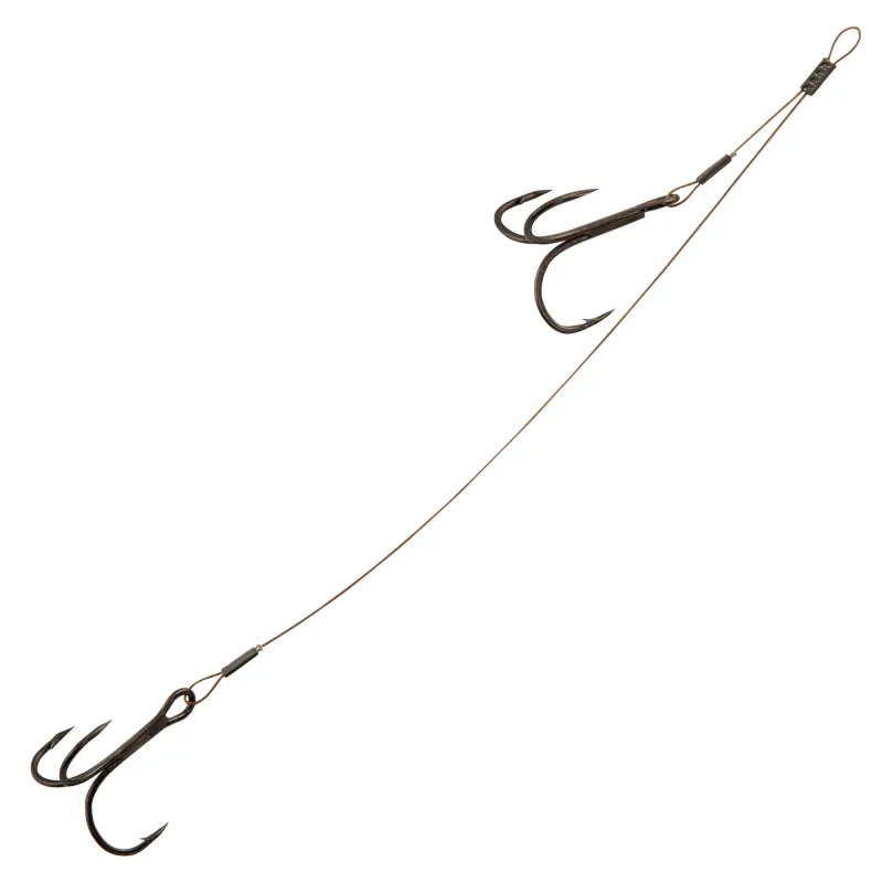Fox Rage 49 Strand Double Stingers Angsthaken Gr. 6 und 8 10,0 + 5,0cm 10,0+5,0cm - Gr.6 u.8 - TK6kg - 2Stück