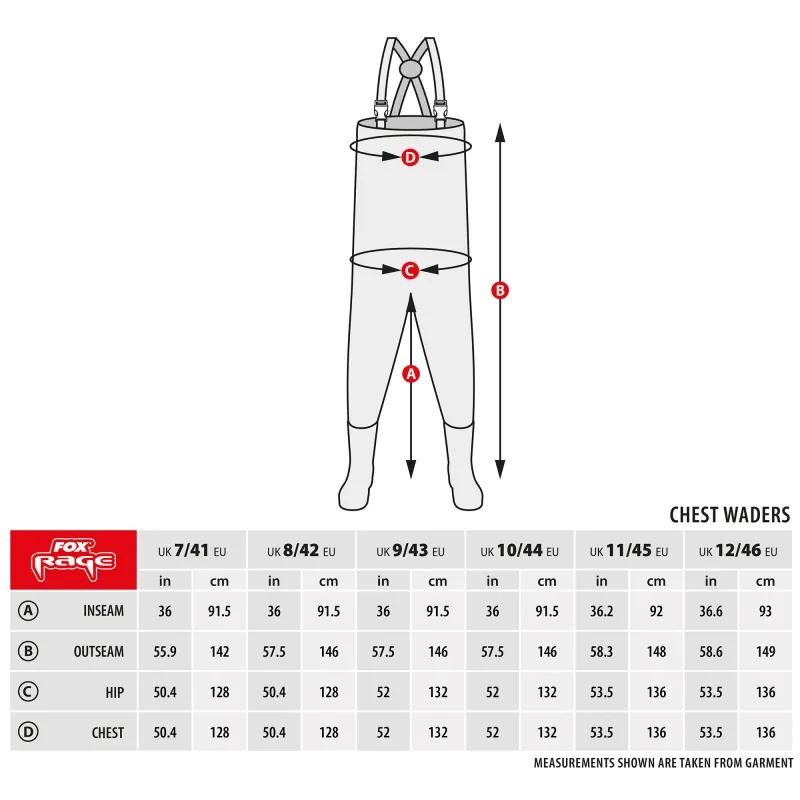 Fox Rage Lightweight Chest Wader Gr. 43