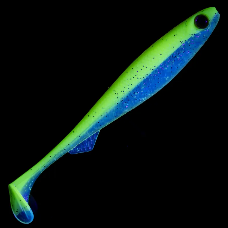 Fox Rage Slick Shad Ultra UV 9cm - UV Chartreuse Ayu - 1Stück