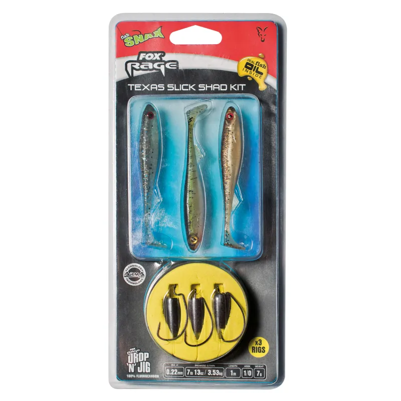 Fox Rage Texas Slick Shad Kit