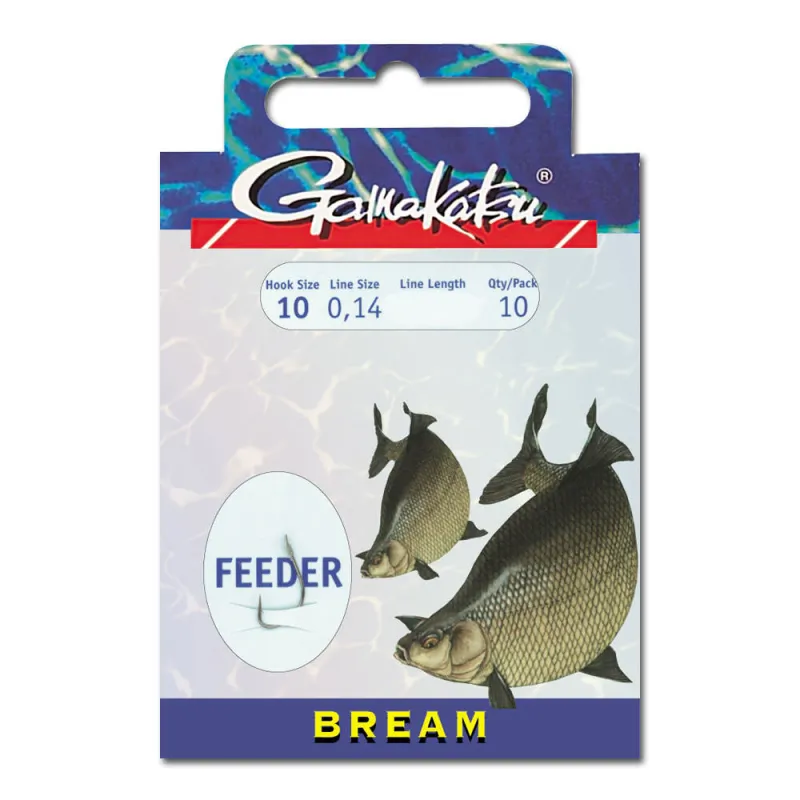 Gamakatsu BKD-1810B Brassen Feeder 100cm - Gr.12 - 0,14mm - 10Stück