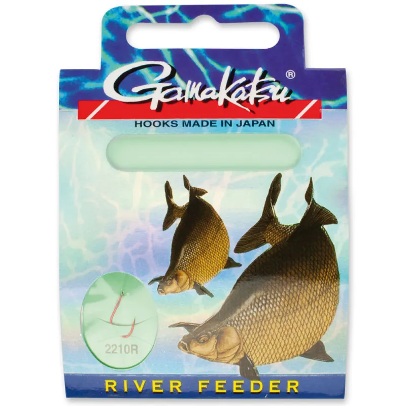 Gamakatsu BKD- 2210R Fluss Feeder 100cm - rot - Gr.12 - 0,18mm - 10Stück