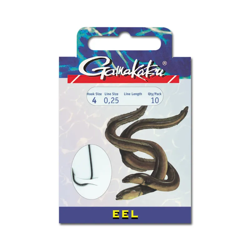 Gamakatsu Gebundene Haken BKD-3120R Aal 70cm - Gr.1 - 0,35mm - 10Stück