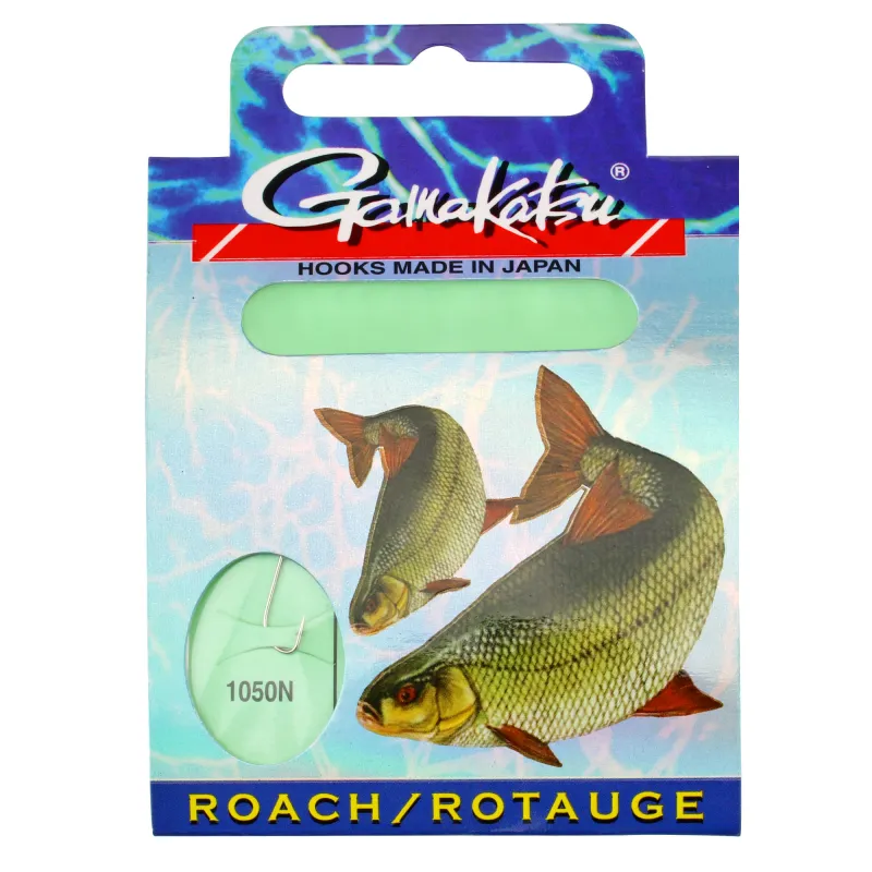 Gamakatsu Gebundene Haken BKS-1050N Rotaugen 45cm - Gr.18 - 0,1mm - 10Stück