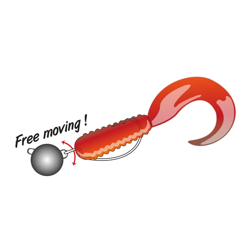 Gamakatsu Worm 330 Bottom Jigging NS Black - Gr.4 - 6Stück