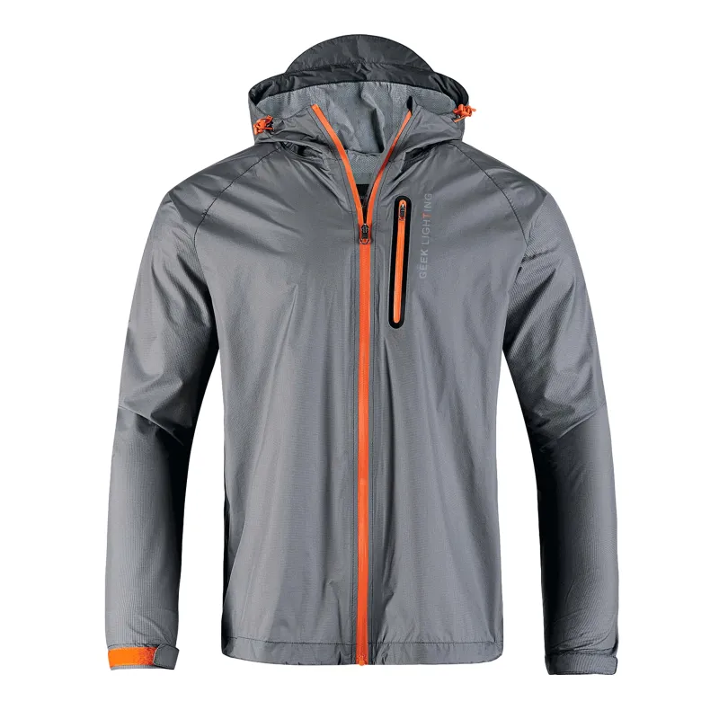 Geek Lighting Windbreaker GO grau/orange - Gr. M