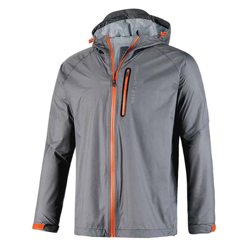 Geek Lighting Windbreaker GO grau/orange - Gr. S