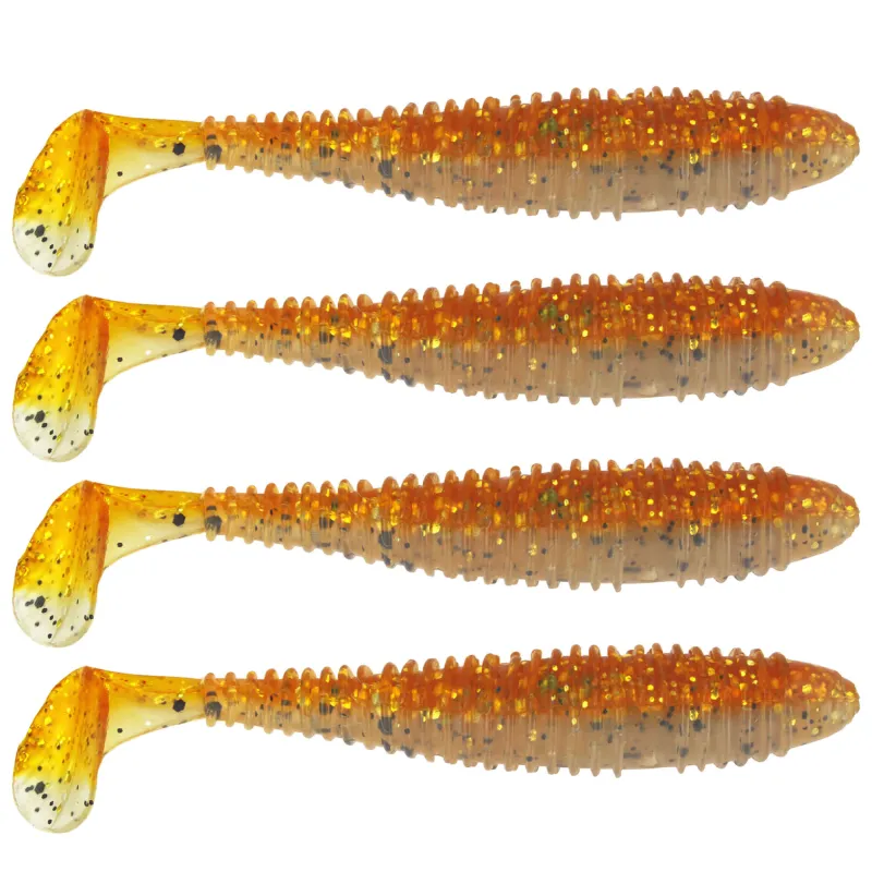 Gummifisch Canyonizer 11.5cm - Amber Smoke Gold Glitter 11.5cm - Amber Smoke Gold Glitter - 13g - 4 Stück