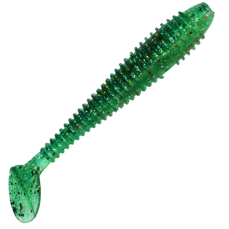 Gummifisch Canyonizer 11,5cm Green Turkis Glitter 11,5cm - Green Turkis Glitter - 13g - 4Stück