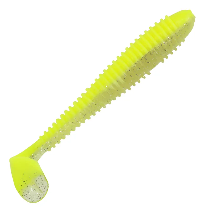Gummifisch Canyonizer 11,5cm Yellow Clear Glitter Belly 11,5cm - Yellow Clear Glitter Belly - 13g - 4Stück