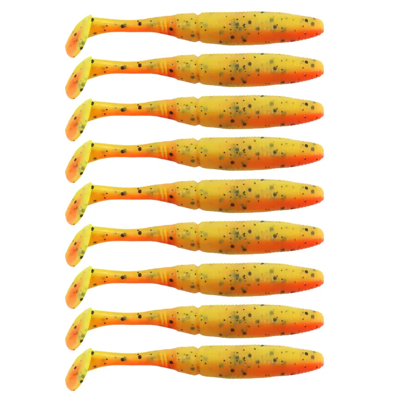 Gummifisch Paddel Pro Vibro 7,50cm - Angry Carrot - 5g - 9Stück