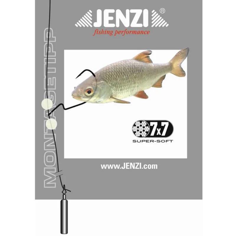 Jenzi 7x7 Drop-Shot Rig mit Offset-Haken Gr.1/0 - 40cm+60cm - 1 Stück