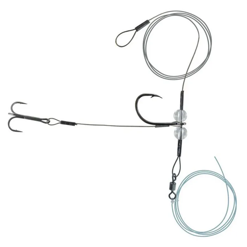 Jenzi 7x7 Drop-Shot Rig mit Offset-Haken und Stinger Gr.1 - 40cm+60cm - 1 Stück