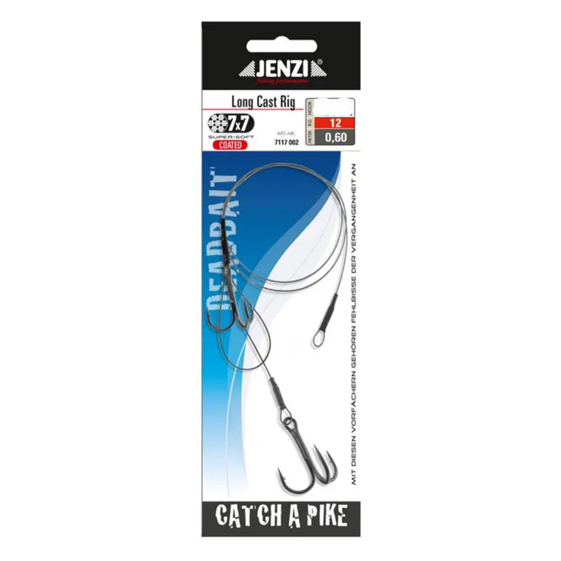 Jenzi Flexible Long Cast Rig Gr.2+2 - 60cm - 12Kg - 1 Stück