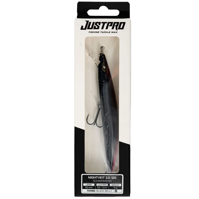 JustPro Nightveit 2.0 120 Black Belly - 12cm - 14g - 1 Stück